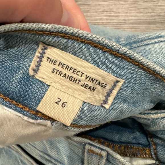 Madewell The Perfect Vintage Straight Jean Ripped Edition size 26 - Picture 6 of 8